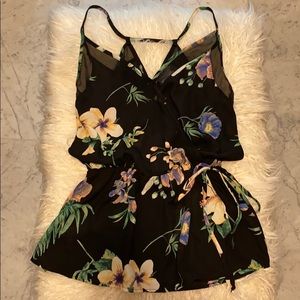Flowered tank blouse